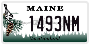 1493NM  license plate in ME