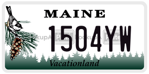 1504YW  license plate in ME