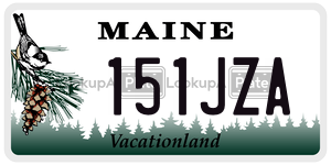 151JZA license plate in Maine