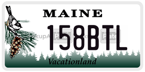158BTL  license plate in ME