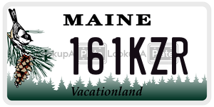 161KZR  license plate in ME