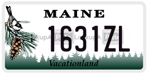 1631ZL license plate in Maine