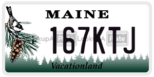 167KTJ license plate in Maine