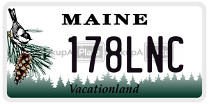 178LNC  license plate in ME