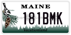 181BMK  license plate in ME