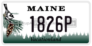 1826P  license plate in ME