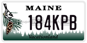 184KPB  license plate in ME