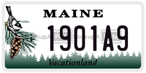 1901A9 license plate in Maine