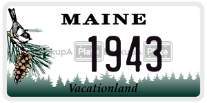 1943  license plate in ME