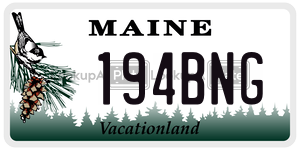 194BNG  license plate in ME