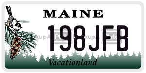 198JFB license plate in Maine