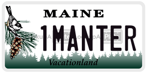 1MANTER  license plate in ME