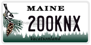 200KNX  license plate in ME