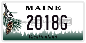 2018G  license plate in ME