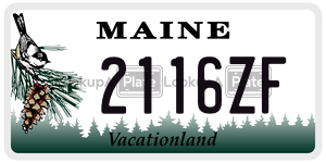2116ZF  license plate in ME