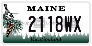 2118WX  license plate in ME