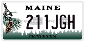 211JGH  license plate in ME