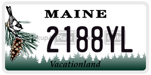 2188YL  license plate in ME