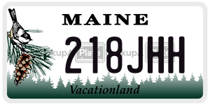 218JHH  license plate in ME