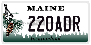 220ADR  license plate in ME