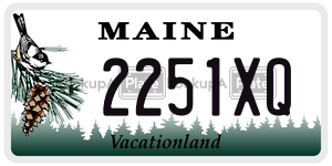 2251XQ license plate in Maine