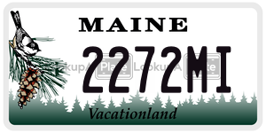 2272MI license plate in Maine