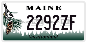 2292ZF  license plate in ME