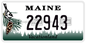22943 license plate in Maine