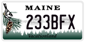 233BFX  license plate in ME