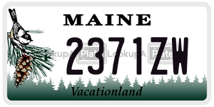 2371ZW  license plate in ME