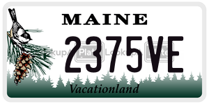2375VE license plate in Maine