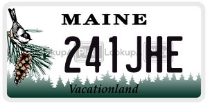 241JHE license plate in Maine