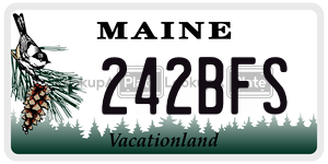 242BFS license plate in Maine
