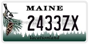 2433ZX license plate in Maine