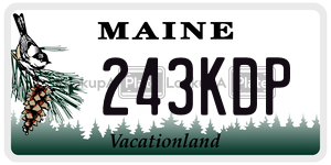243KDP  license plate in ME