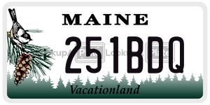 251BDQ  license plate in ME