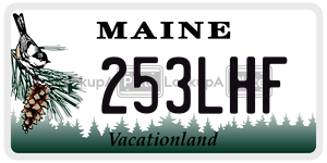 253LHF  license plate in ME