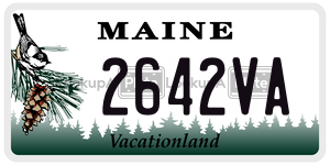 2642VA license plate in Maine
