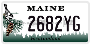 2682YG  license plate in ME