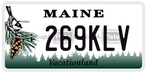 269KLV  license plate in ME