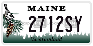 2712SY license plate in Maine