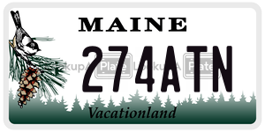 274ATN license plate in Maine