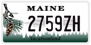 2759ZH license plate in Maine