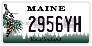 2956YH license plate in Maine