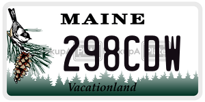 298CDW  license plate in ME