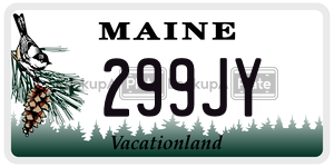 299JY  license plate in ME