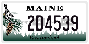 2D4539  license plate in ME