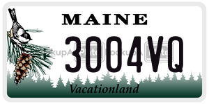 3004VQ license plate in Maine
