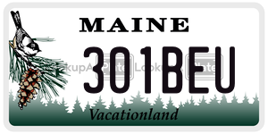 301BEU license plate in Maine