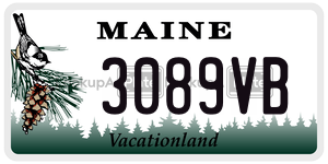 3089VB license plate in Maine